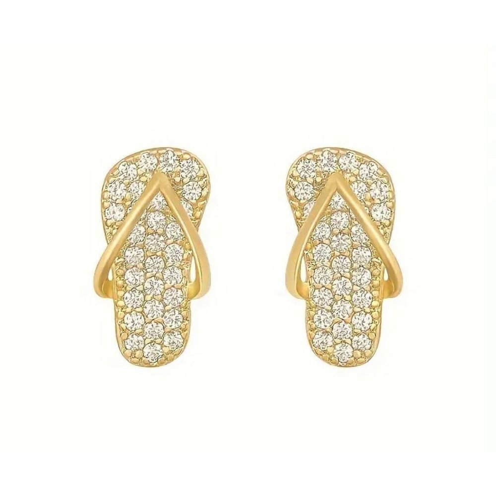 Luxury Zircon Gold plated Stud Earrings